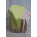 Pink Yellow Double-sided Silk and Cashmere Blanket